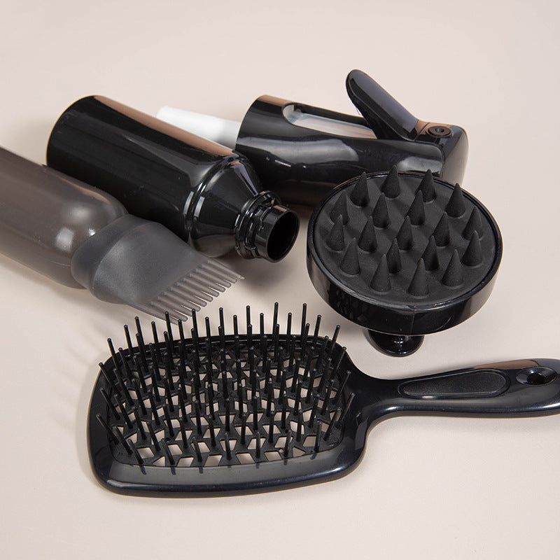 High Pressure Spray Bottle, Cleaning Silicone Shampoo Brush, Hollow Comb, Hair Care Set