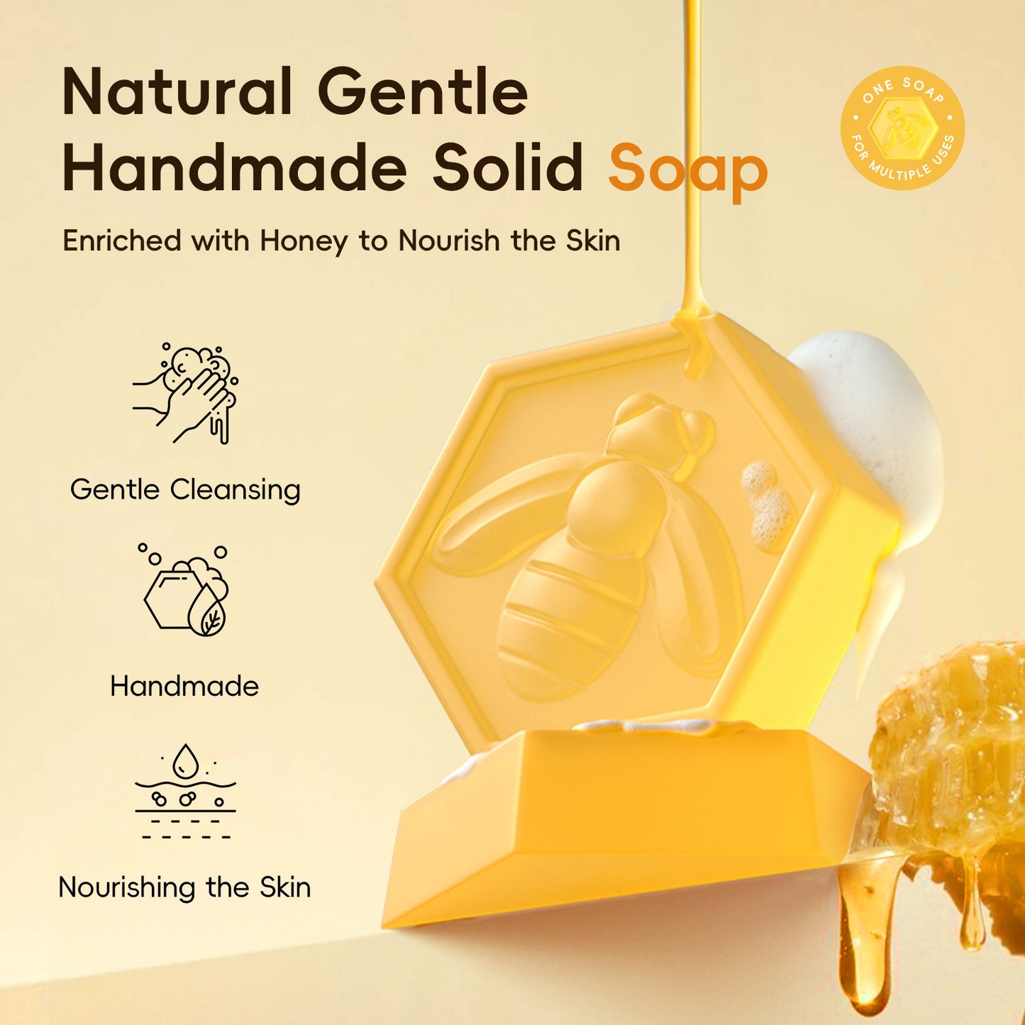 Honey Handmade Soap Face Soap Cleansing And Hydrating