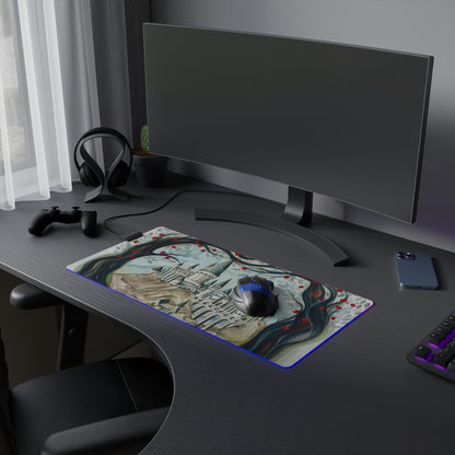 LED Gaming Mouse Pad with RGB Light Display, Hogwarts, Harry Potter
