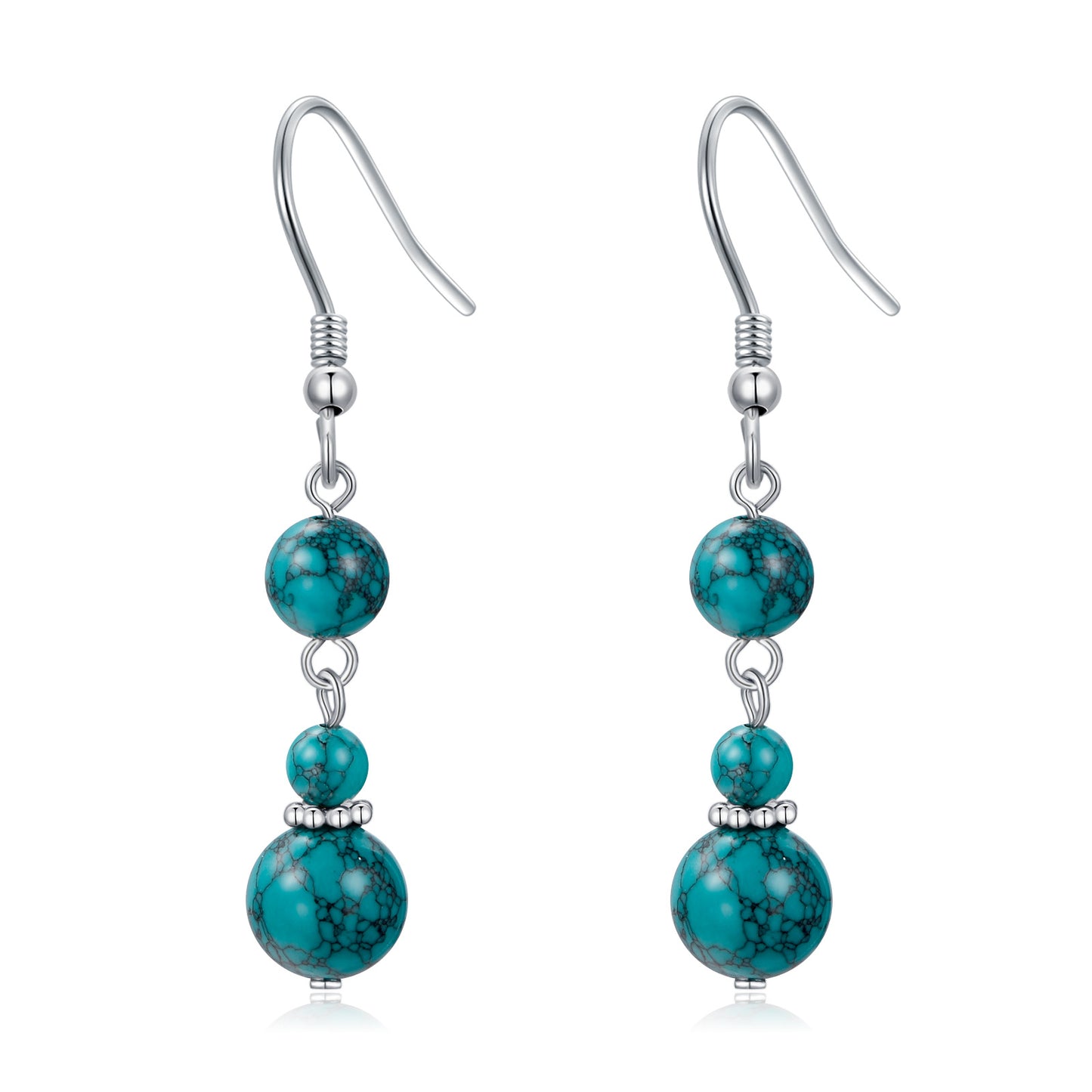 Turquoise Earrings for Women Sterling Silver Dangle