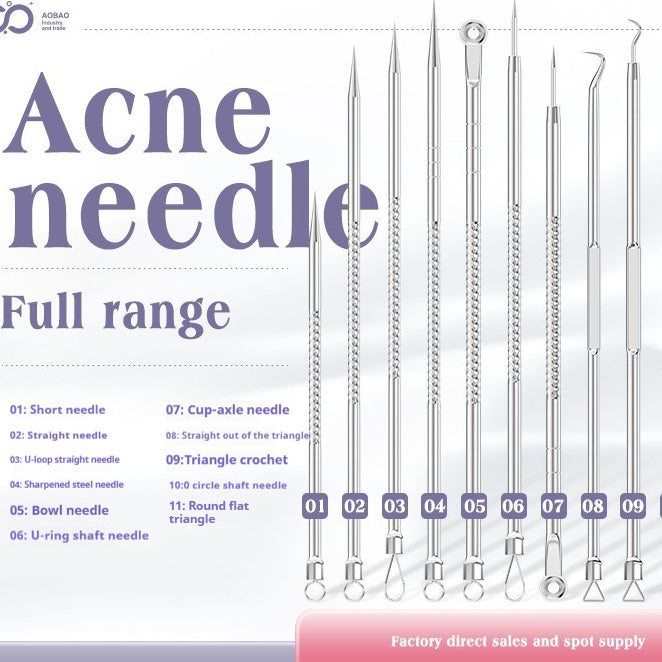 4-piece Needle Set Acne Clip Ultra Fine And Pointed
