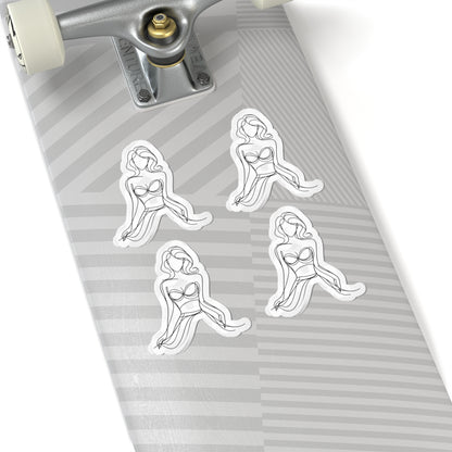 Cause I'm a Woman Kiss-Cut Stickers for Personal Expression, Laptop Decor, Artsy Journal Accessories, Gift for Friends