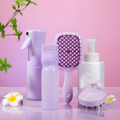 High Pressure Spray Bottle, Cleaning Silicone Shampoo Brush, Hollow Comb, Hair Care Set