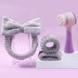 Facial Brush Keep Dry Three-piece Coral Fleece Absorbent Hair Band