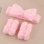 Facial Brush Keep Dry Three-piece Coral Fleece Absorbent Hair Band
