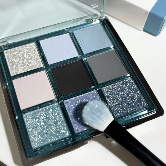 Ice Permeable Blue Smoked Eye Shadow Plate Matte