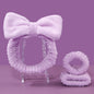 Facial Brush Keep Dry Three-piece Coral Fleece Absorbent Hair Band