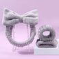 Facial Brush Keep Dry Three-piece Coral Fleece Absorbent Hair Band