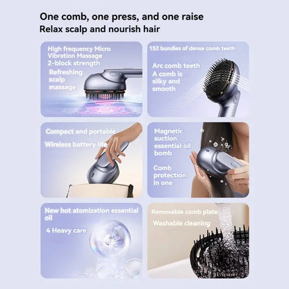 Electric Brush - Multi-function Scalp Massage Comb, Can Hold Hair Oils