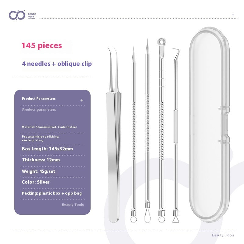 4-piece Needle Set Acne Clip Ultra Fine And Pointed