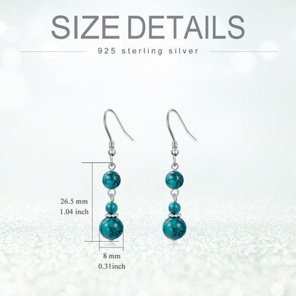 Turquoise Earrings for Women Sterling Silver Dangle