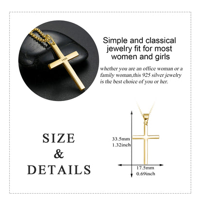 Sterling Silver Cross Pendant Necklace
